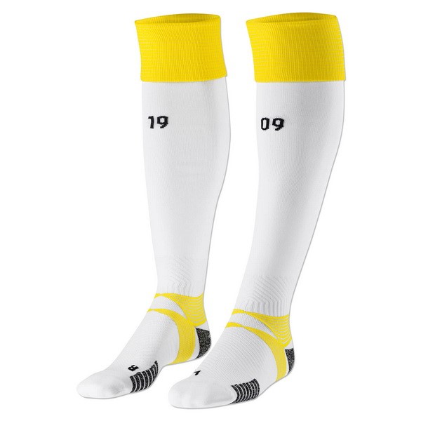Socken Borussia Dortmund Ausweich 2020-21 Weiß Fussballtrikots Günstig
